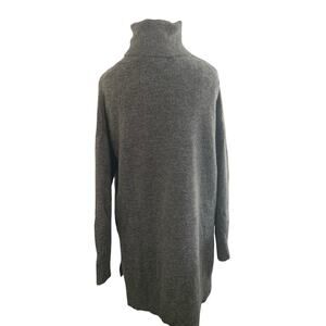 H&M Women’s Longline Turtleneck Sweater – Size M – Dark Gray – Soft Knit Blend